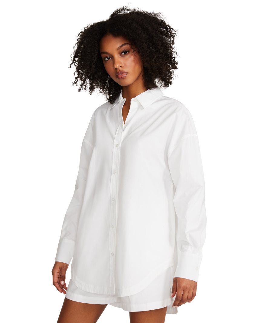 White Steve Madden Poppy Top Women's Shirts | PH 7820GSQ